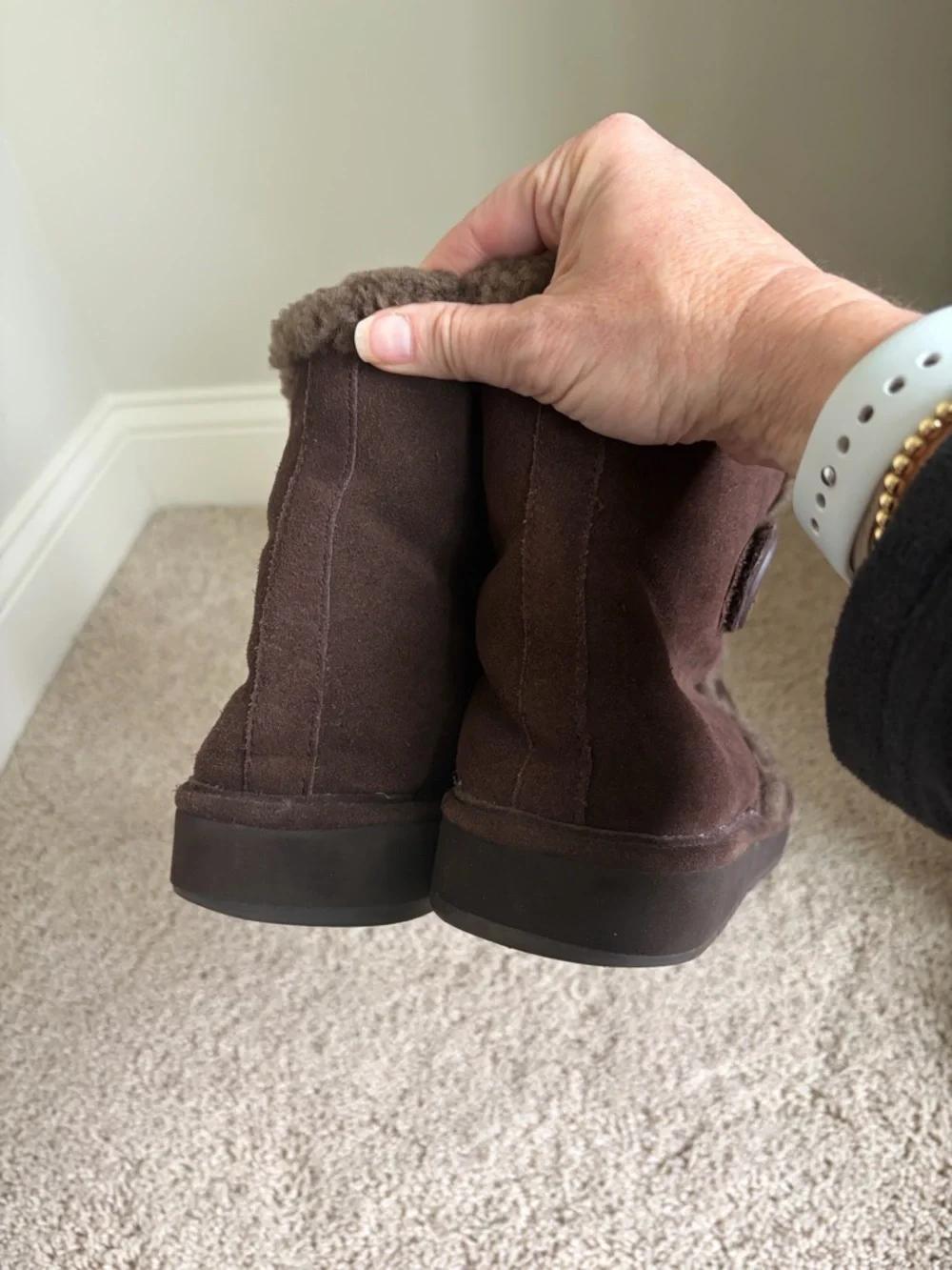 Michael Kors Dark Brown Women’s  Lined Suede Ankle Boots Size 10